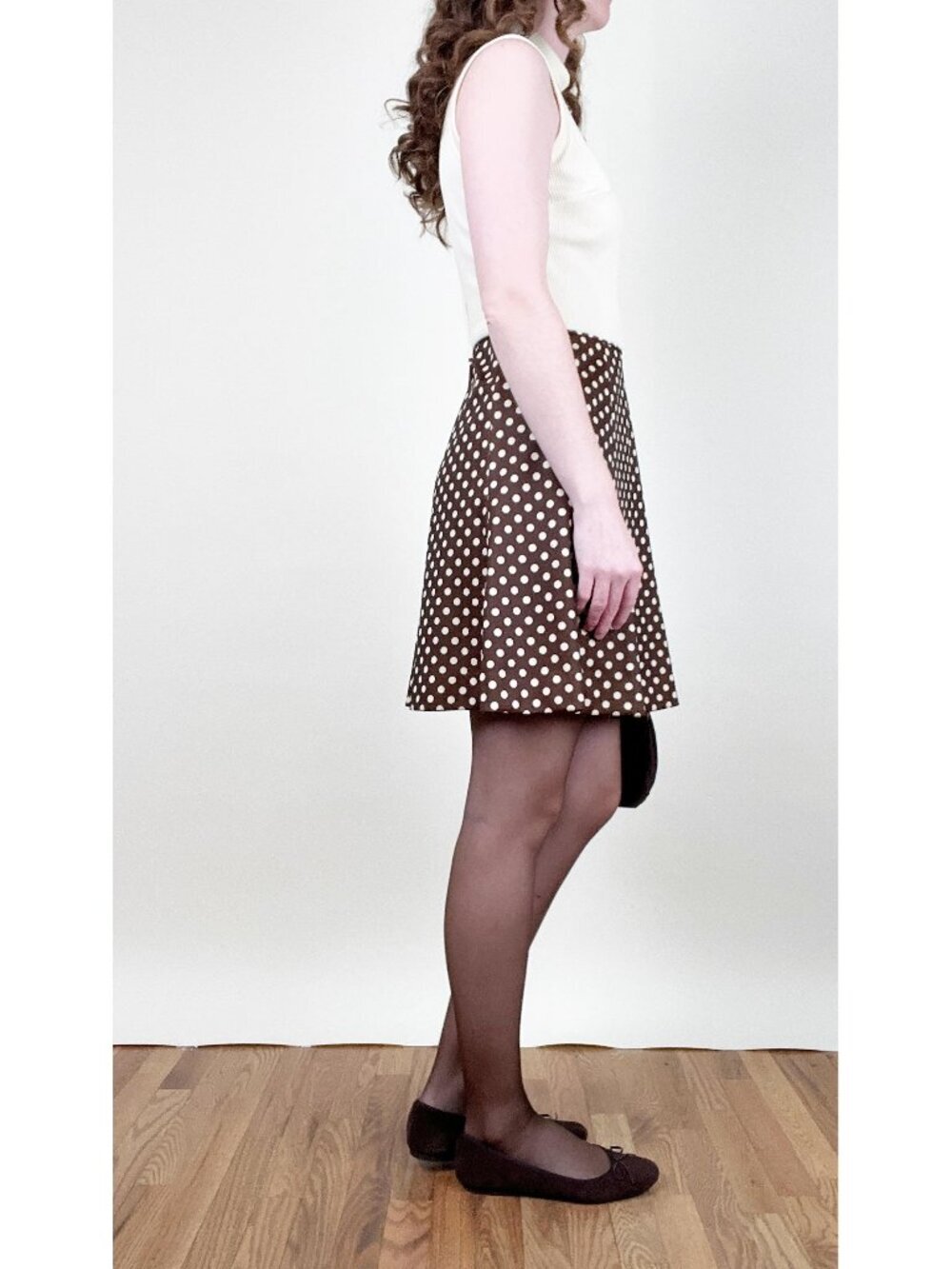 Vintage 1960s Mod Mini Dress High Waisted Prep A-Line Fit & Flare Preppy 60s 70s - Picture 4 of 9